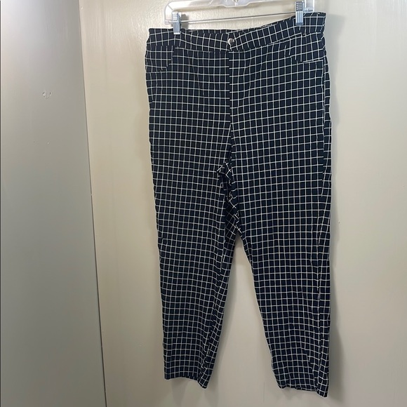 Women Black‎ and White Checkered Pants size 2X - Picture 1 of 11